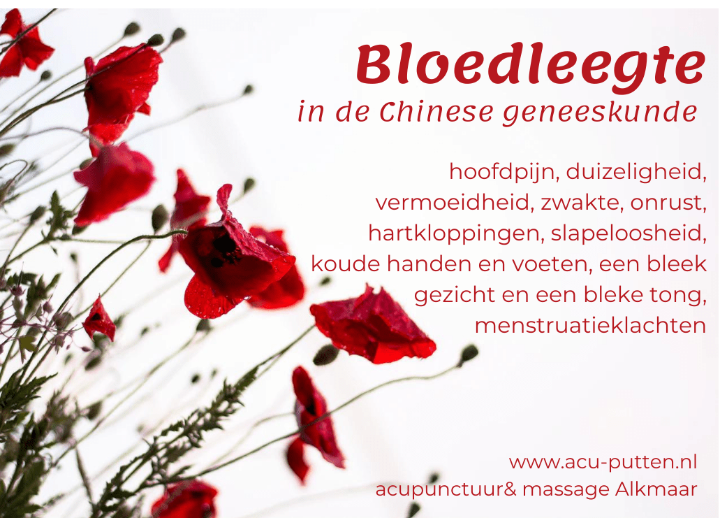Bloedleegte in de Chinese Geneeskunde
